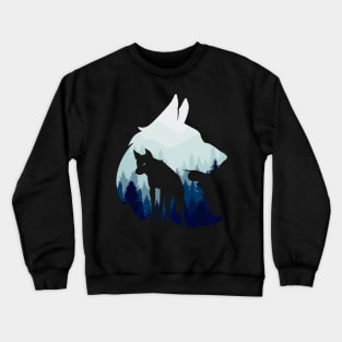 Wolf Silhouette Crewneck Sweatshirt